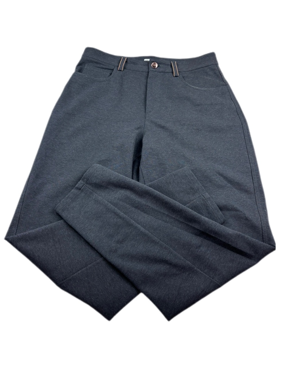 Brunello Cucinelli Dark Gray Trousers Belt Loop Detail Size USA 8